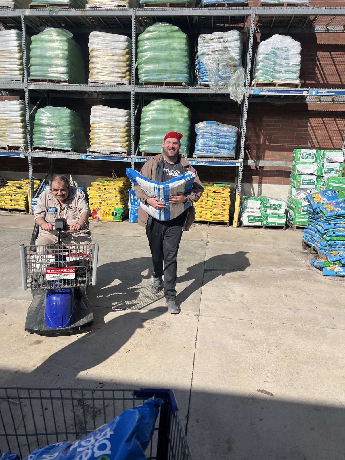 A Giddings AFC resident visiting a garden center